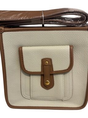 NWT Fashion  Cream & Brown Women's Crossbody Bag Scarleton